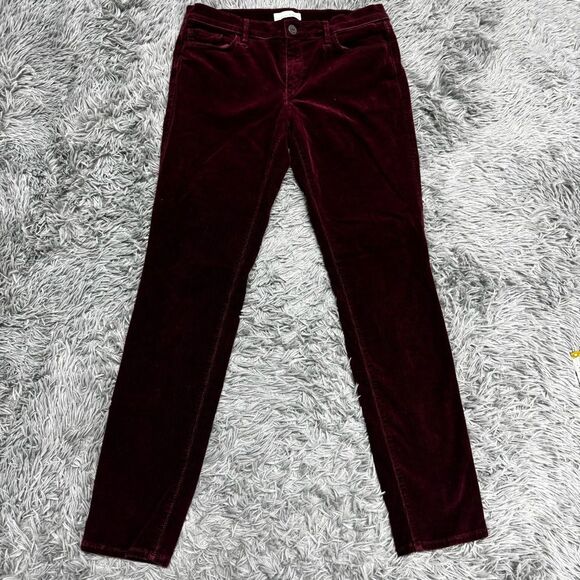 Loft Maroon Corduroy Modern Skinny Pants Size 29/8 - Picture 1 of 9